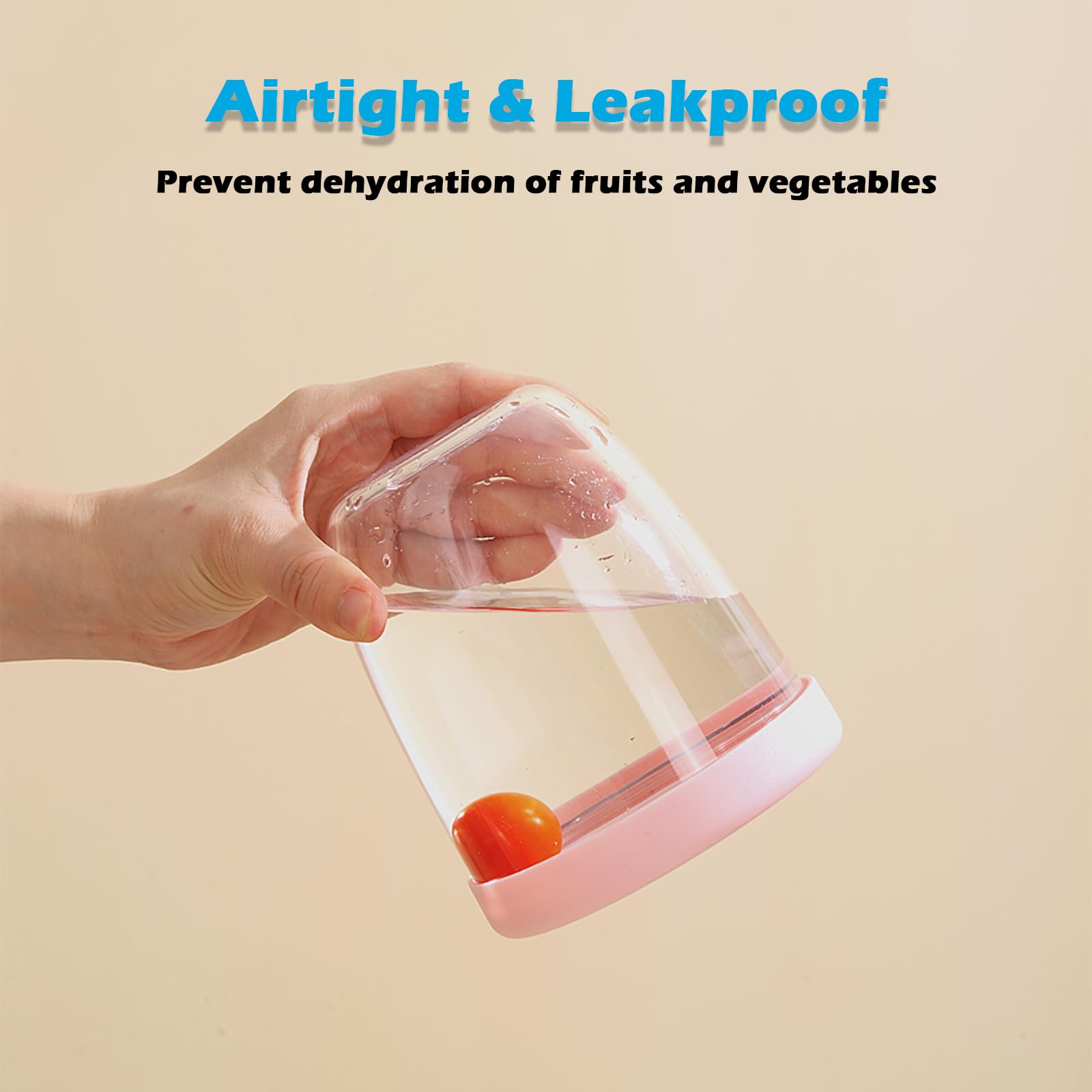 Fruit bowl to go - Lunch cup with fork - Yogurt cup - Salad cup - Storage container with colander - Snack box - School cup - Fruit pot - Take-away cup - On the road - Picnic - Kitchen accessories - Yellow - 1 piece - Image 5