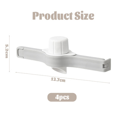 Spout Clips - Food Clips - Bag Closers - Kitchen Accessories - Bag Clips - Food Keepers - Clip with Cap - Airtight Storage - Coffee Clip - Pantry Organizer - Dosing Aid - Gray - Pack of 4 - Image 6
