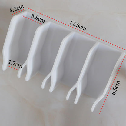 Extendable Wall-Mounted Drying Rack - Clothes Hanger Holder - Wall-Mounted Clothes Rack - Folding Clothes Rack - Hanging Drying Rack - Bathroom Organizer - No Drilling Needed - Clothes Rail - Laundry Room Accessories - Suction Cup Mount - Gray - 1 Piece - Image 7