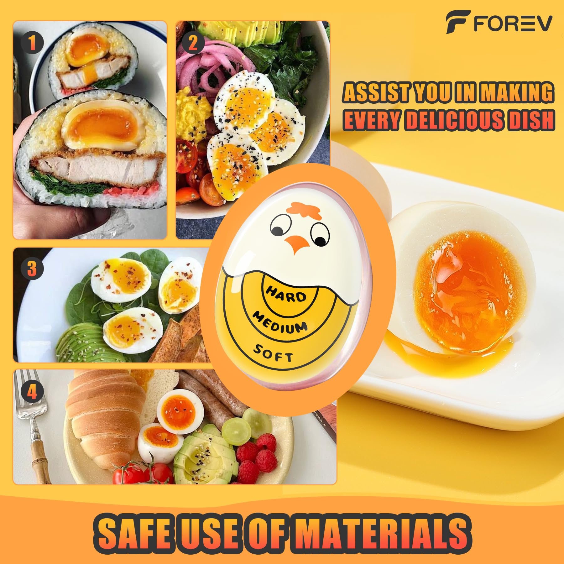 Egg Timer - Cook Along Egg Timer - Kitchen Timer - Egg Timer - Color Change Indicator - Heat Sensitive Sensor - Boil Eggs - Kitchen Gadget - Hard Medium Soft - Kitchen Accessories - Cooking Aid - Funny Gift - Pink - 2 Pieces - Image 7
