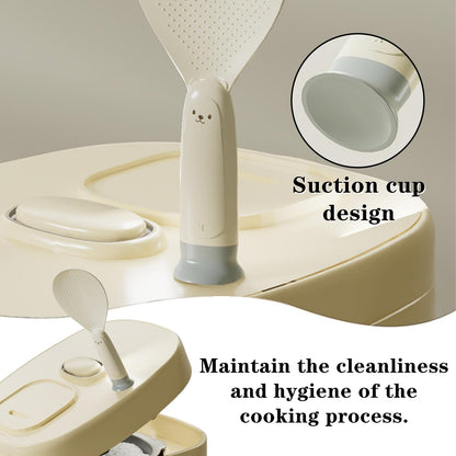 Rice Spoon - Standing Serving Spoon - Rice Scoop - Non-Stick - Rice Cooker Accessories - Potato Spoon - Kitchen Gadget - Sushi Making - Serving Cutlery - Heat Resistant - Dishwasher Safe - Kitchen Utensils - Beige - 2 Pieces - Image 5