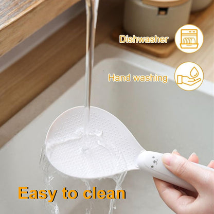 Rice Spoon - Standing Serving Spoon - Rice Scoop - Non-Stick - Rice Cooker Accessories - Potato Spoon - Kitchen Gadget - Sushi Making - Serving Cutlery - Heat Resistant - Dishwasher Safe - Kitchen Utensils - Beige - 2 Pieces - Image 6