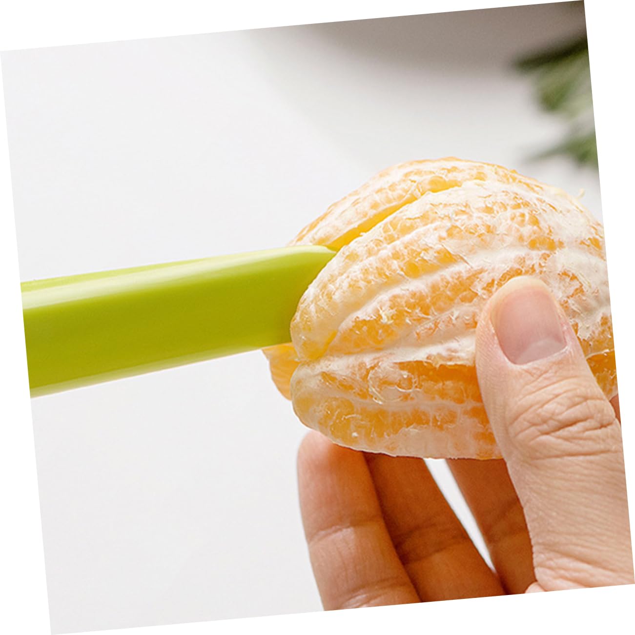 Orange Peeler - Citrus Peeler - Fruit Peeler - Kitchen Tool - Grapefruit Opener - Peel Remover - Plastic Peeling Knife - Kitchen Accessories - Citrus Fruit Tool - Handy Kitchen Utensils - Fruit Preparation - Mandarin Peeler - Yellow and Green - 2 Pieces - Image 7