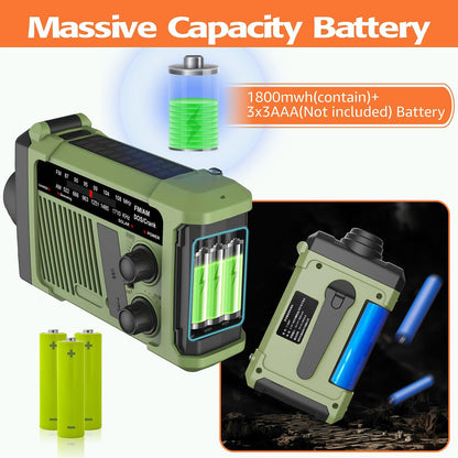Wind-up Radio - Solar Radio - World Receiver - Portable Radio - Flashlight with Dynamo - Powerbank Function - Camping Radio - Outdoor Gadgets - Rechargeable Flashlight - USB Charger - FM AM Receiver - Hiking - Orange - 1 Piece - Image 7
