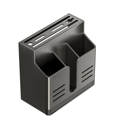 Knife Block Without Drilling - Cutlery Holder - Kitchen Organizer Countertop - Universal Knife Holder - Kitchen Utensil Holder - Spoon Holder - Wall Rack Kitchen - Cutlery Drainer - Cutlery Tray - Standing or Hanging - Storage System - Dark Gray - 1 Piece - Image 6
