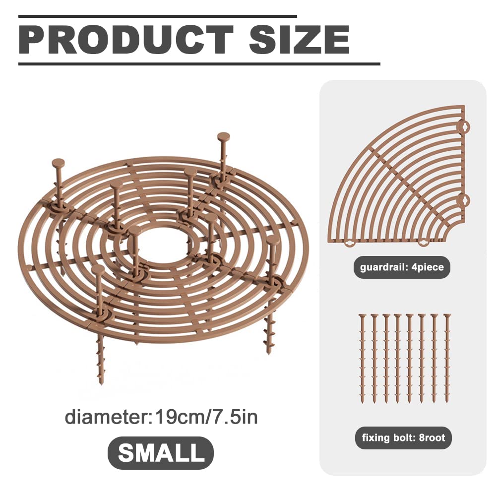 Plant Protector - Flower Pot Grid - Anti-dig Mat - Root Protection - Cat-Repellent Grid - Ground Cover Plant - Flower Pot Security - Gardening - Pet-Proof - Protection Against Cats - Plant Grid - Ground Grid - Brown - 2 Pieces - Image 6