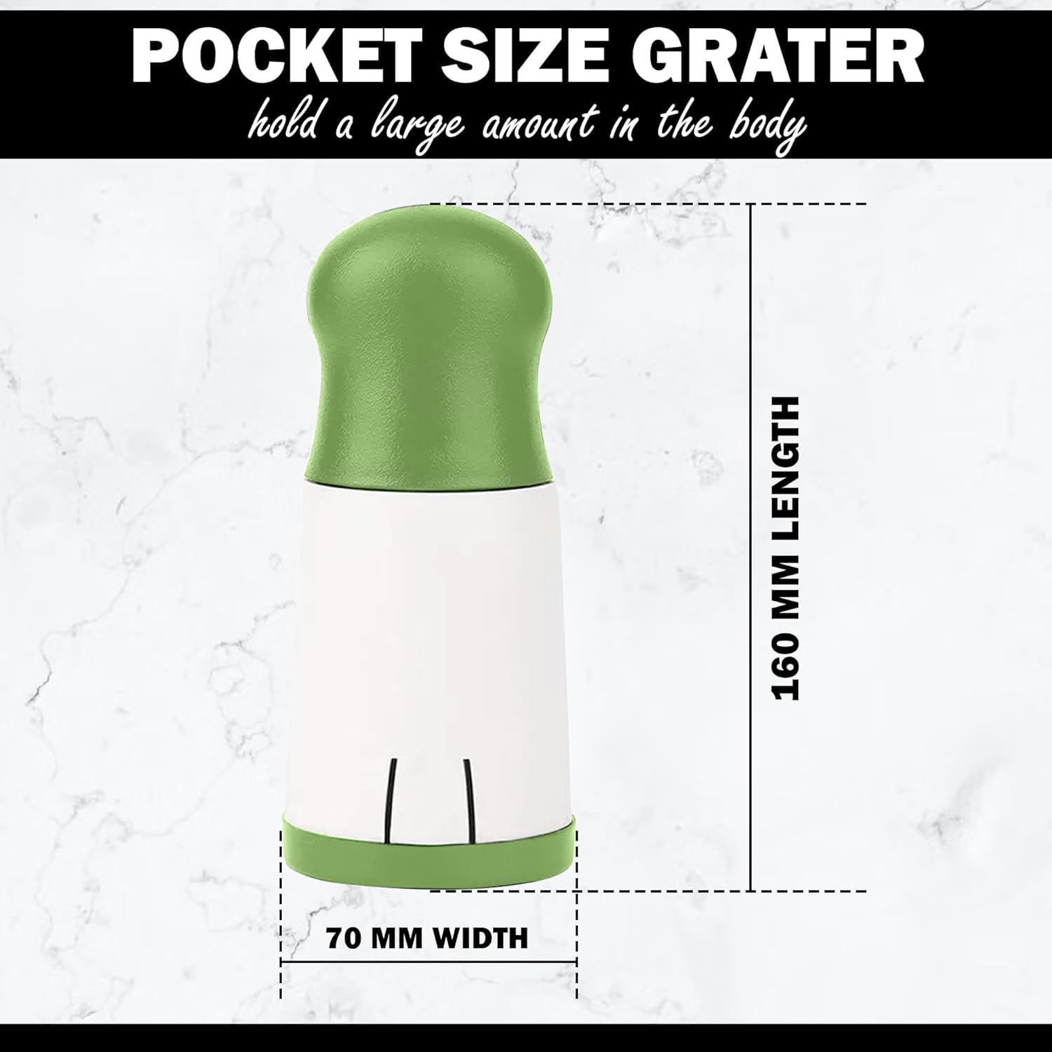 Cheese Mill - Cheese Grater - Parmesan Grater - Herb Mill - Manual Grater - Nut Grinder - Chocolate Grater - Kitchen Aid - Rotating Grater - Kitchen Utensils - Stainless Steel Blades - Hard Cheese Mill - Dishwasher Safe - White and Green - 1 Piece - Image 5