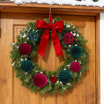 Christmas Ball Set - Velvet Christmas Balls - Unbreakable Christmas Decorations - Velvet Pendants - Christmas Tree Decorations - Luxury Christmas Decorations - Christmas Tree Pendants - Plastic Balls - Atmospheric Decoration - Christmas Ornaments - Dark R - Image 5