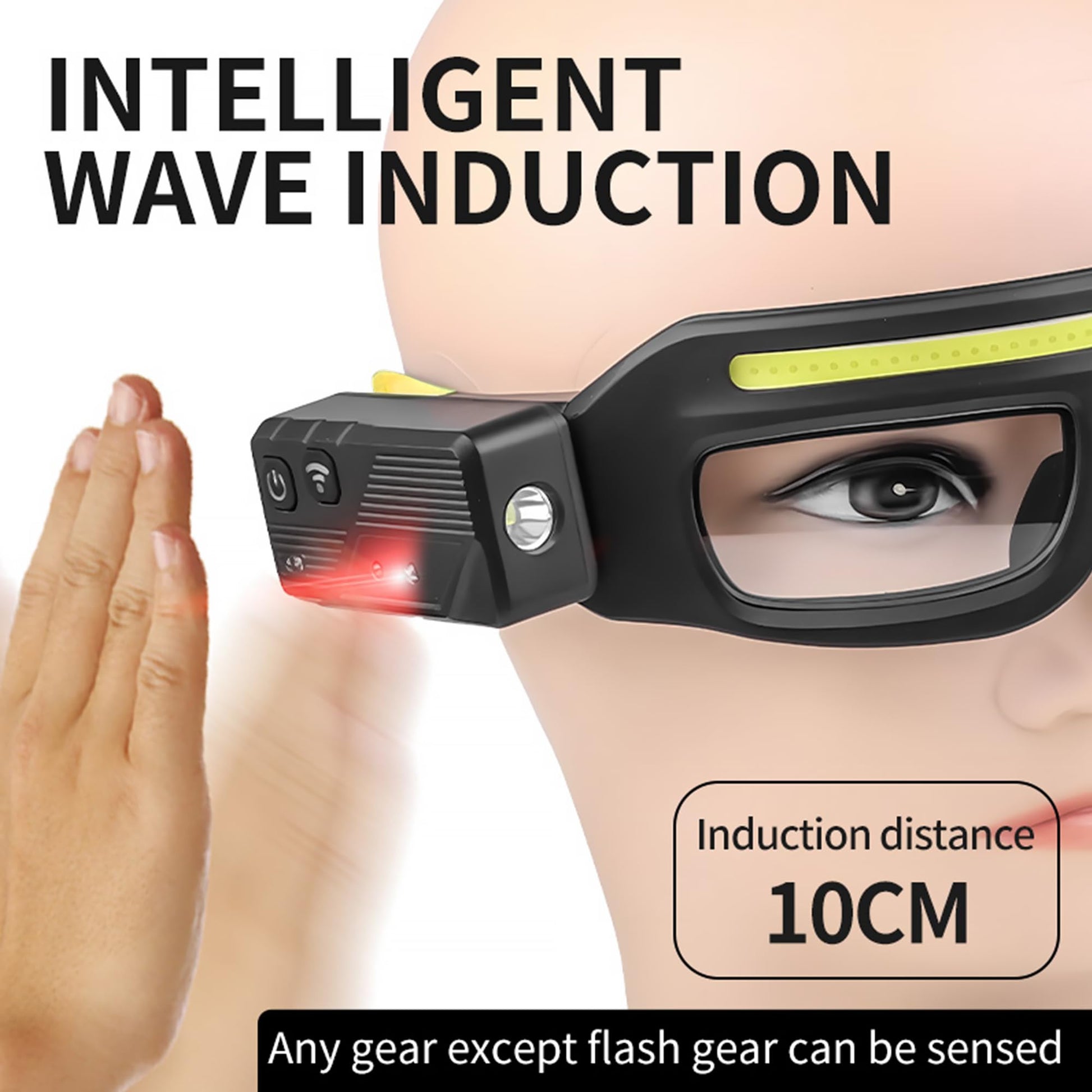 Rechargeable LED Headlamp - Safety Glasses with Light - Reading Lamp - Flashlight - Work Glasses - Walking Light Running - DIY Gift for Men - Glasses with Light - Night Glasses - Camping Lamp - Fishing - USB Rechargeable Headlamp - Black - 1 Piece - Image 7