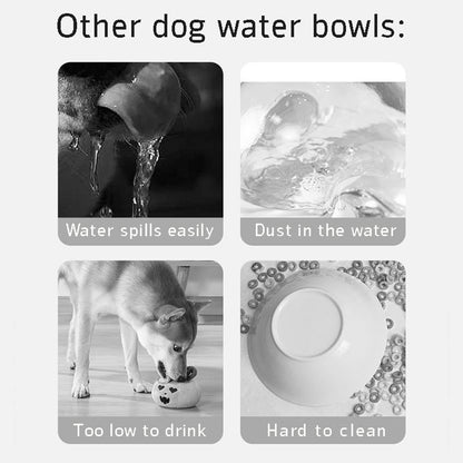Dog Drinking Bowl - Cat Water Bowl - Anti-Spill Drinking Bowl - Dog Accessories - Anti-Spill - Splash-Proof - Floating Bowl - Travel Drinking Bowl - For Car - Cats - Puppy - Water Dispenser - Pet Gift - Anti-Slobber - Square - Gray - 1 Piece - Image 5