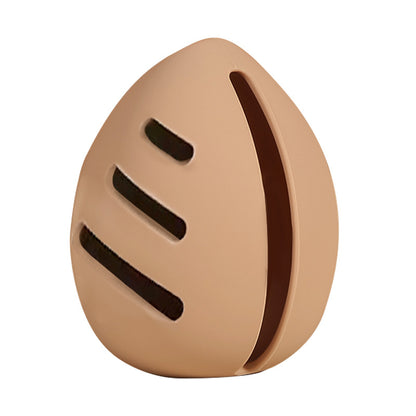 Makeup Sponge Holder - Beauty Sponge Case - Makeup Organizer - Storage Box - Makeup Egg - Travel Box - Cosmetic Accessories - Sponge Box - Gift for Women - Toiletry Bag - Protective Cover - Silicone - Nude Pink and Brown - 3 Pieces