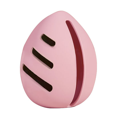 Makeup Sponge Holder - Beauty Sponge Case - Makeup Organizer - Storage Box - Makeup Egg - Travel Box - Cosmetic Accessories - Sponge Box - Gift for Women - Toiletry Bag - Protective Cover - Silicone - Nude Pink and Brown - 3 Pieces - Image 2
