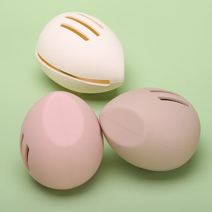 Makeup Sponge Holder - Beauty Sponge Case - Makeup Organizer - Storage Box - Makeup Egg - Travel Box - Cosmetic Accessories - Sponge Box - Gift for Women - Toiletry Bag - Protective Cover - Silicone - Nude Pink and Brown - 3 Pieces - Image 5