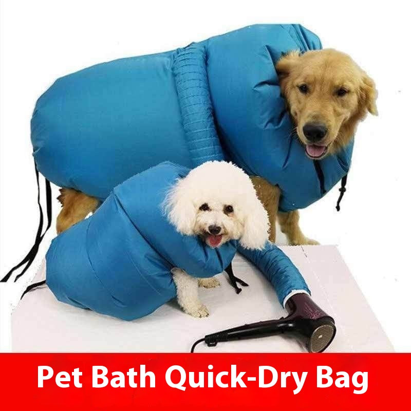 Dog Hair Dryer - Dog Drying Bag - Dog Water Blower - Dog Bathrobe - Dog Hair Dryer - Coat Care - Dog Towel - Animal Supplies - Grooming Salon - Bellows - Dog Hair Dryer - Quick-Drying Size M - Blue - 1 Piece - Image 4
