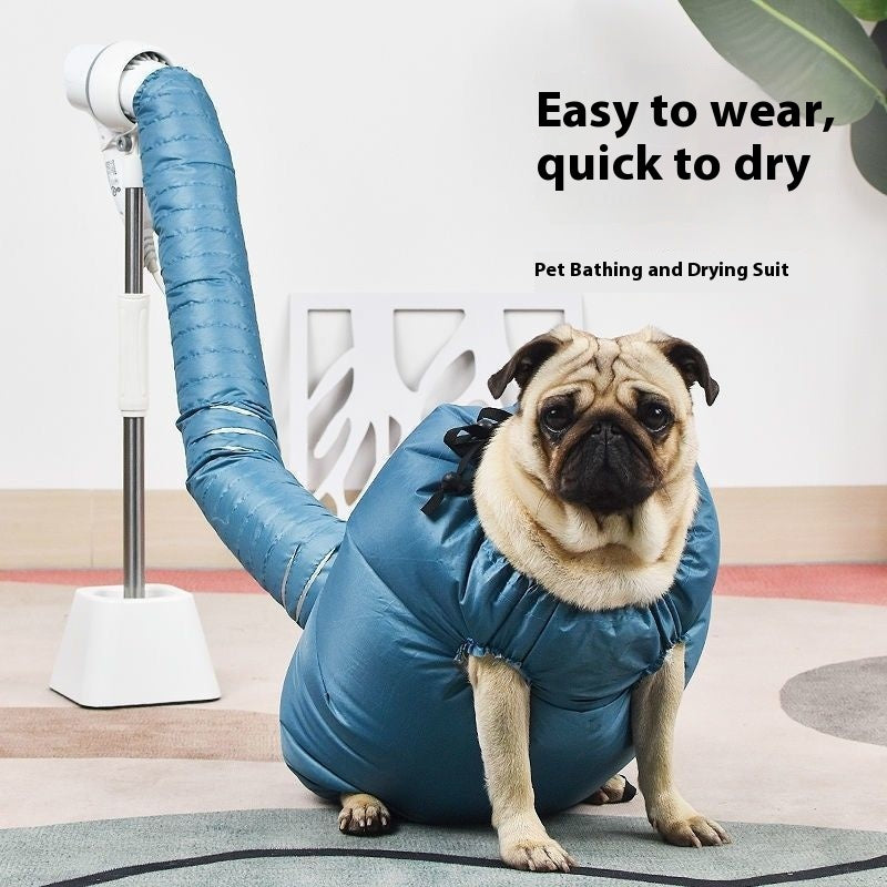 Dog Hair Dryer - Dog Drying Bag - Dog Water Blower - Dog Bathrobe - Dog Hair Dryer - Coat Care - Dog Towel - Animal Supplies - Grooming Salon - Bellows - Dog Hair Dryer - Quick-Drying Size M - Blue - 1 Piece - Image 5