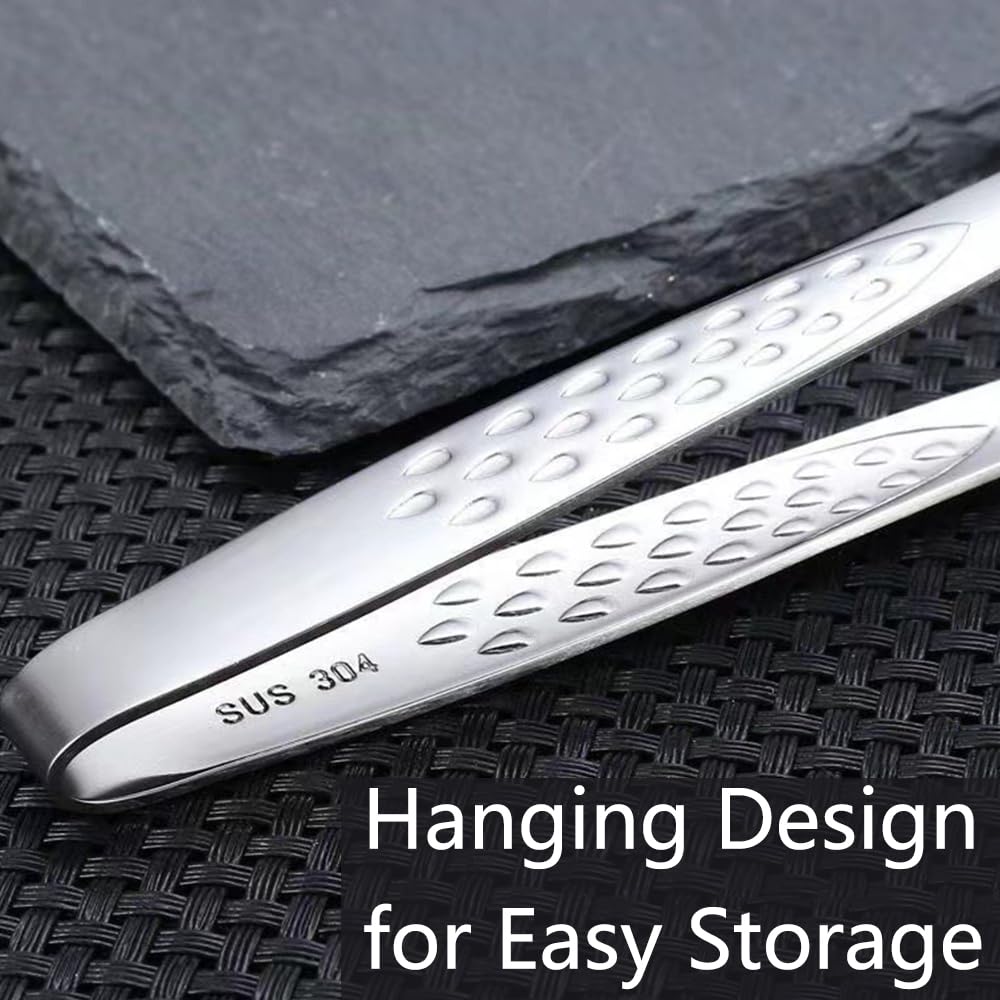 Meat Tongs - Barbecue Tongs - Kitchen Tongs - Serving Tongs - Cooking Tweezers - Grill Tongs - Gourmet Tongs - BBQ Accessories - Chef Tweezers - Kitchen Utensils - Meat Turning - Korean BBQ - Professional Stainless Steel - Gold - 2 Pieces - Image 5