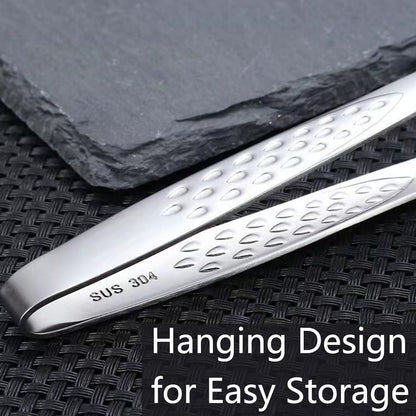 Meat Tongs - Barbecue Tongs - Kitchen Tongs - Serving Tongs - Cooking Tweezers - Grill Tongs - Gourmet Tongs - BBQ Accessories - Chef Tweezers - Kitchen Utensils - Meat Turning - Korean BBQ - Professional Stainless Steel - Gold - 2 Pieces - Image 5