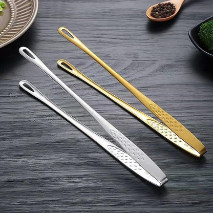 Meat Tongs - Barbecue Tongs - Kitchen Tongs - Serving Tongs - Cooking Tweezers - Grill Tongs - Gourmet Tongs - BBQ Accessories - Chef Tweezers - Kitchen Utensils - Meat Turning - Korean BBQ - Professional Stainless Steel - Gold - 2 Pieces - Image 7