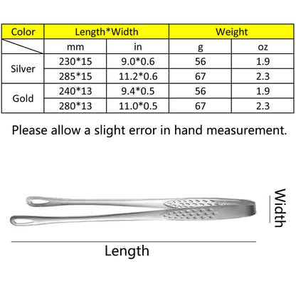Meat Tongs - Barbecue Tongs - Kitchen Tongs - Serving Tongs - Cooking Tweezers - Grill Tongs - Gourmet Tongs - BBQ Accessories - Chef Tweezers - Kitchen Utensils - Meat Turning - Korean BBQ - Professional Stainless Steel - Gold - 2 Pieces - Image 8