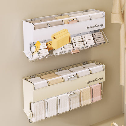 Underwear women's storage box - Premium quality - Storage box with lid - Clothing storage box - clothes rack - wardrobe - clothes hangers - Drawer - storage cabinet with compartments - Plastic storage box - Underwear - Socks - Hanging without drilling - W - Image 3