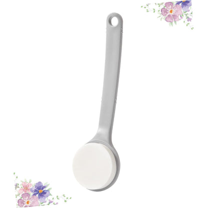 Back Brush with Long Handle - Bath Brush - Shower Brush - Back Scrubber - Bath Sponge on Handle - Back Scrubber - Bathroom Accessories - Shower Sponge - Sponge with Handle - Back Sponge - Bathroom Supplies - Scrubbing - Hangable - Gray - 2 Pieces - Image 3