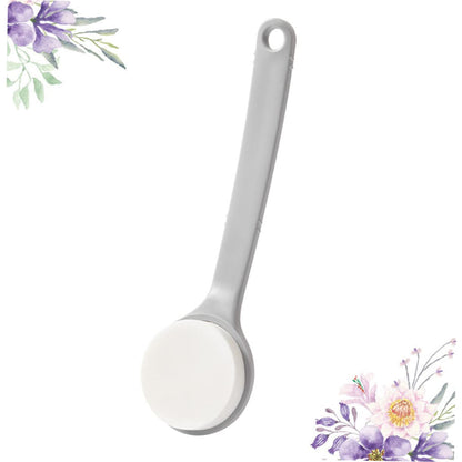 Back Brush with Long Handle - Bath Brush - Shower Brush - Back Scrubber - Bath Sponge on Handle - Back Scrubber - Bathroom Accessories - Shower Sponge - Sponge with Handle - Back Sponge - Bathroom Supplies - Scrubbing - Hangable - Gray - 2 Pieces - Image 7