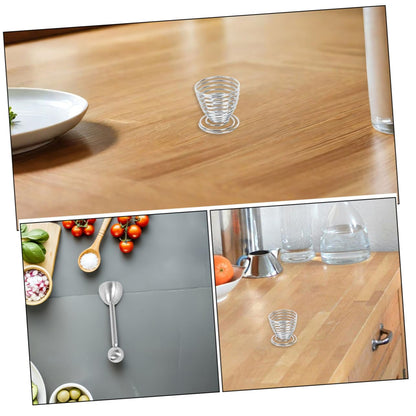 Egg Taper - Egg Cup - Egg Opener - Egg Shell Breaker - Egg Holder - Egg Cracker - Breakfast - Kitchen Utensils - Egg Beater - Kitchen Gadgets - Soft-Boiled Egg - Egg Cracker - Egg Slicer - Dishwasher Safe Stainless Steel - Silver - 2 Piece Set - Image 3