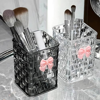 Desk organizer - Organizer - Storage basket - Storage box - Desk accessories - Desk organizer pen tray - Desk organizer pen tray - Bathroom cabinet - Bathroom furniture - Bow - Transparent white - 1 piece - Image 4