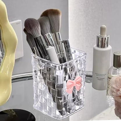 Desk organizer - Organizer - Storage basket - Storage box - Desk accessories - Desk organizer pen tray - Desk organizer pen tray - Bathroom cabinet - Bathroom furniture - Bow - Transparent white - 1 piece - Image 5