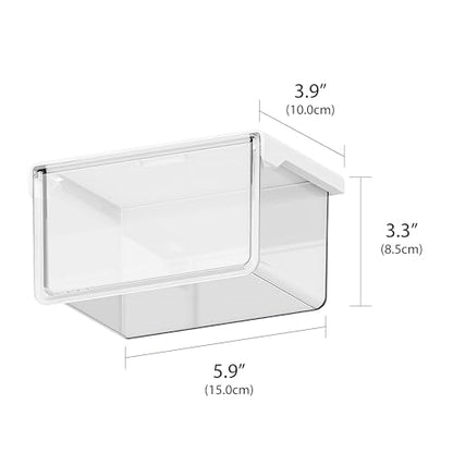 Makeup organizer - Organizer - Storage basket - Storage box - Mirror cabinet - Cable organizer - Chest of drawers - Makeup storage basket - Cosmetics organizer - Bathroom cabinet - Bathroom furniture - Transparent white - 2 pieces - Image 5