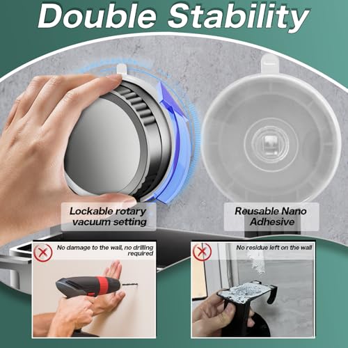 Toothbrush holder - Wall shelf - Bath shelf - Shower rack - Hair dryer shelving unit - Bathroom rack - Storage rack - Storage basket - Organizer - Draining rack - Bathroom furniture - Bathroom - Toilet - Black - 1 piece - Image 3