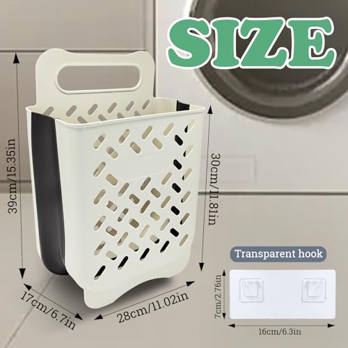 Laundry Basket - Folding Laundry Basket - Wall Shelf - Bath Shelf - Bathroom Rack - Storage Rack - Storage Basket - Organizer - Foldable Silicone Laundry Basket - Bathroom Furniture - Bathroom - Toilet - Black - 1 Piece - Image 5