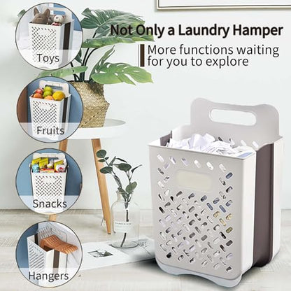 Laundry Basket - Folding Laundry Basket - Wall Shelf - Bath Shelf - Bathroom Rack - Storage Rack - Storage Basket - Organizer - Foldable Silicone Laundry Basket - Bathroom Furniture - Bathroom - Toilet - Black - 1 Piece - Image 6