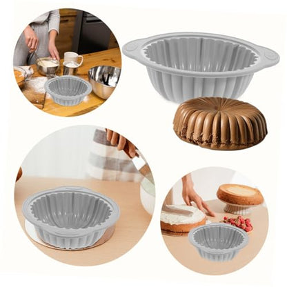 Baking - Baking supplies - Airfryer baking - Baking tray - Kitchen utensils - Baking pan - Cake molds - Silicone baking molds - Silicone baking mat - Silicone mold - Silicone kitchen utensils - Gray - Round - 1 piece - Image 6