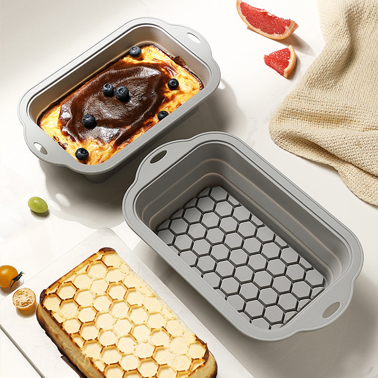 Baking - baking supplies - Airfryer baking - baking tray - Kitchen utensils - baking tin - cake tins - silicone baking tins - silicone baking mat - silicone mold - silicone kitchen utensils - Gray - rectangular baking tin - 1 piece - Image 2