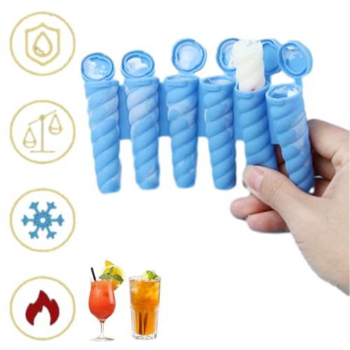 Ice cube tray - ice cubes - 6 ice cubes - ice cube makers - Kitchen utensils - ice cube tray with lid - silicone ice cube tray - silicone ice cubes - silicone - silicone mold - silicone kitchen utensils - Gray - Blue - Green - 3 pieces - Image 2