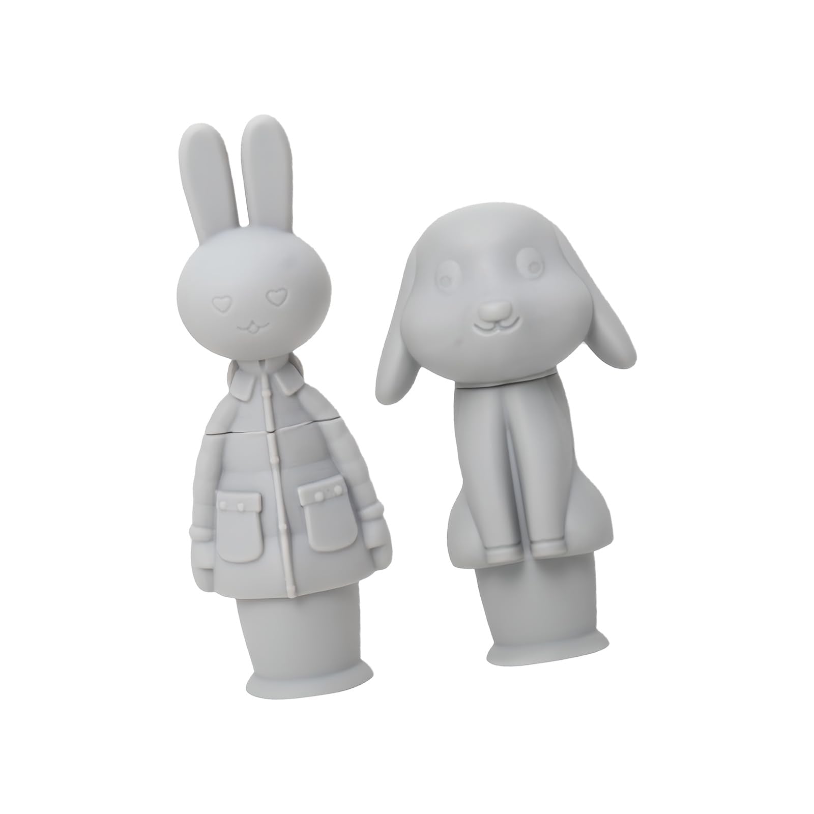 Wine stopper - festival cap - Beer stopper - Champagne stopper - Wine stopper - Bottle stopper - beer package - Rabbit - silicone - silicone stopper - bottle cap for festivals - gray - 2 pieces - Image 3