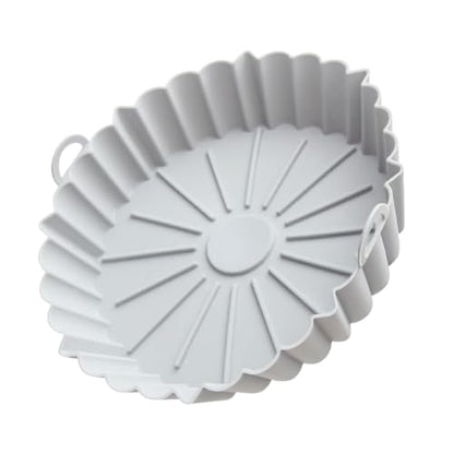Baking - Baking supplies - Airfryer baking - Baking tray - Kitchen utensils - Baking pan - Cake moulds - Silicone baking moulds - Silicone baking mat - Silicone mould - Silicone kitchen utensils - Gray - Round baking tray - 1 piece