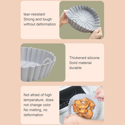 Baking - Baking supplies - Airfryer baking - Baking tray - Kitchen utensils - Baking pan - Cake moulds - Silicone baking moulds - Silicone baking mat - Silicone mould - Silicone kitchen utensils - Gray - Round baking tray - 1 piece - Image 6
