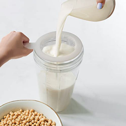Sieve - Fine sieve - Soy milk sieve - Juicer sieve - Filter - With handle - Kitchen - Ladle - filtering coffee, juice, oil, soy milk - white - 3 pieces - Image 3
