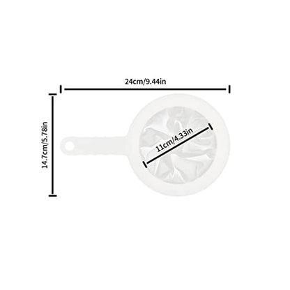 Sieve - Fine sieve - Soy milk sieve - Juicer sieve - Filter - With handle - Kitchen - Ladle - filtering coffee, juice, oil, soy milk - white - 3 pieces - Image 4