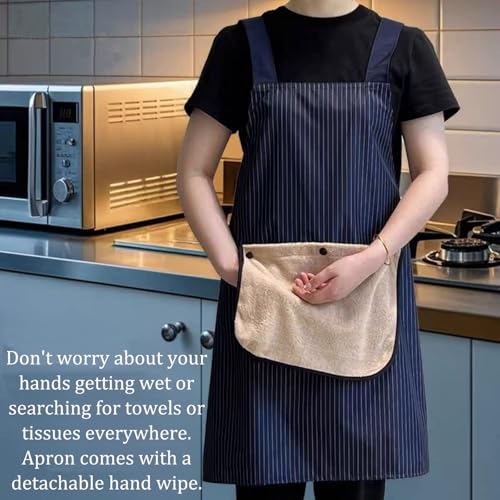 Apron - Women's kitchen apron - Men's kitchen apron - Men's apron - Women's apron - Kitchen apron - With towels - Women's gifts - Father's gifts - Mother's gift - Festive gift - Christmas gifts - Christmas gifts for adults - 3 pieces - Image 3