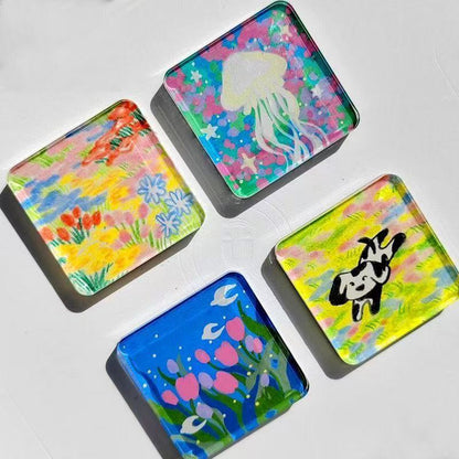 Fridge magnet set - DIY decoration - magnetic wall sticker - living room decoration - decoration - office decoration - party decoration - Christmas gifts - Christmas gifts for adults - Acrylic - Transparent - 5 cm x 5 cm - 24 pieces - Image 8