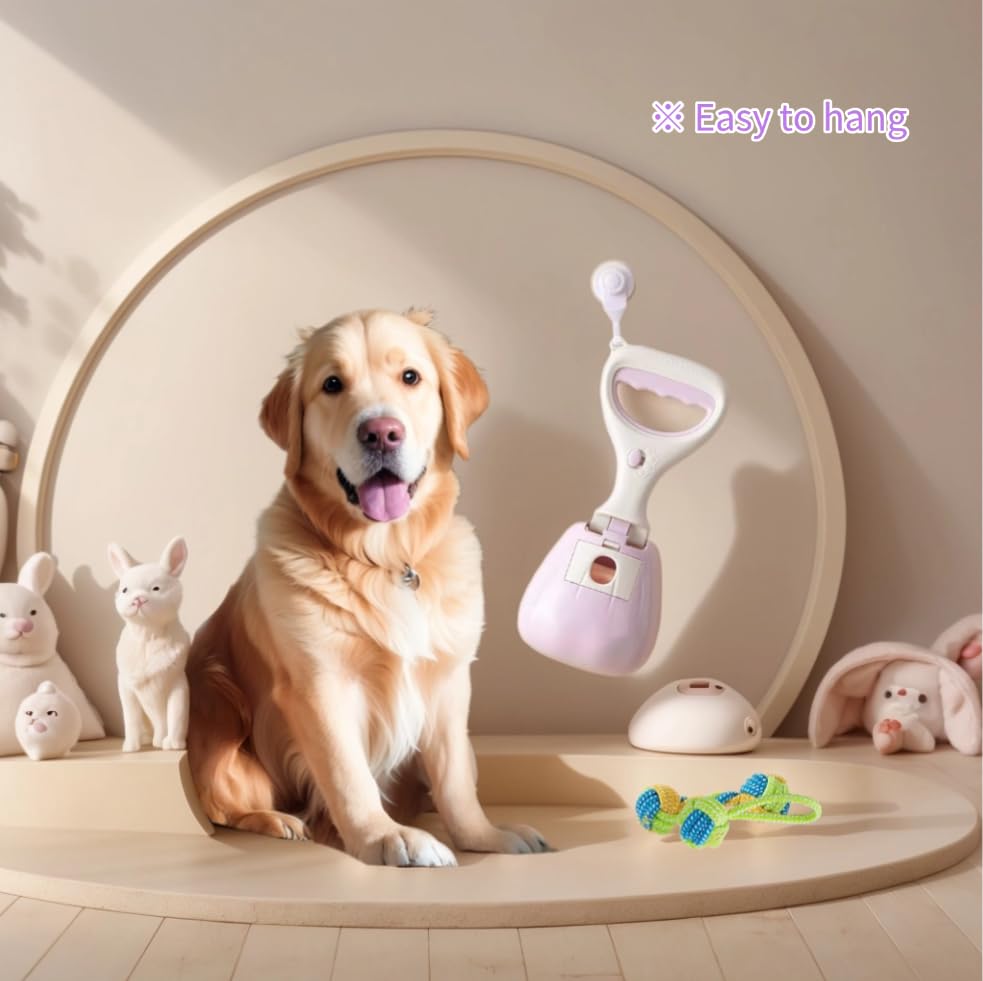 Dog Poop Bags - Poop Scoop - Small Dogs - Medium Dogs - Large Dogs - Dogs - Contactless - Hands-Free - Waste Disposal - Portable - Bring Your Own Bags - Pets - 2-in-1 with 2 Rolls of Bags and Dispenser - Pack of 2 - Image 6