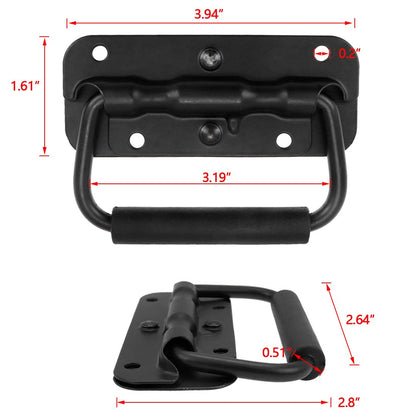 Handle - Tool Box Handle - Cabinet Handle - Tool Handle - Tool Set Handle - Tool Case Handle - Tool Bag Handle - With Grip - Black - Pack of 2 - Image 2