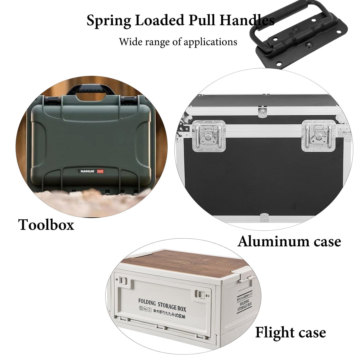 Handle - Tool Box Handle - Cabinet Handle - Tool Handle - Tool Set Handle - Tool Case Handle - Tool Bag Handle - With Grip - Black - Pack of 2 - Image 5