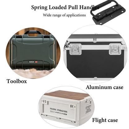 Handle - Tool Box Handle - Cabinet Handle - Tool Handle - Tool Set Handle - Tool Case Handle - Tool Bag Handle - With Grip - Black - Pack of 2 - Image 5