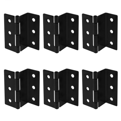 Hinges - Triple hinges - Cabinets - Kitchen cabinet - Wardrobe - Wooden cabinet - Door stopper - Cabinet - Trash can - Wardrobe - Suitcase hand luggage - Suitcase - Iron - Black - 6 pieces - Image 2