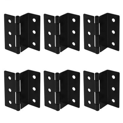 Hinges - Triple hinges - Cabinets - Kitchen cabinet - Wardrobe - Wooden cabinet - Door stopper - Cabinet - Trash can - Wardrobe - Suitcase hand luggage - Suitcase - Iron - Black - 6 pieces - Image 2