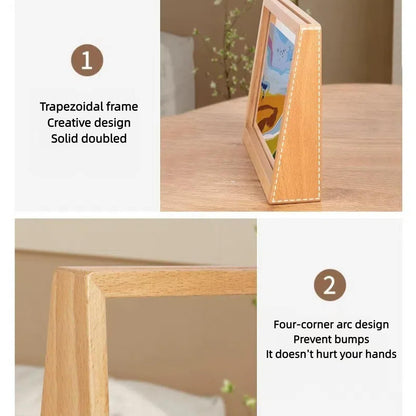 Photo frame - 3D photo frame - Wooden photo frame - Bedroom decoration - Living room decoration - Christmas decoration for indoors - Wooden - Transparent - 2 pieces - Image 2